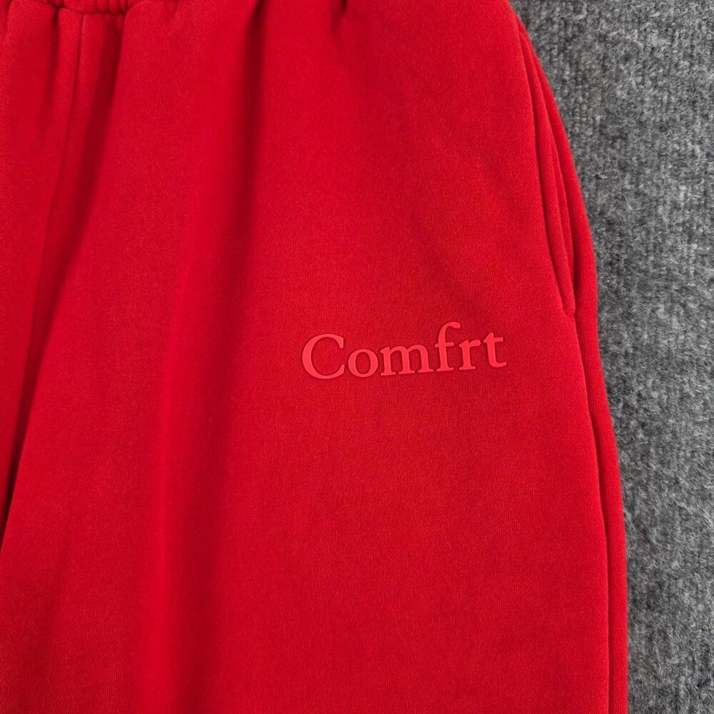 Comfrt Set Unisex XL Minimalist Red Fleece Hoodie Joggers Sweatsuit Set Lounge - Picture 11 of 16